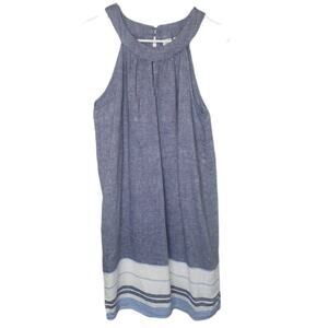 Artisan Ny dress linen striped sleeveless size extra small